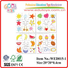 2015 formes éducatives puzzles Set 2 lishui jouets en bois